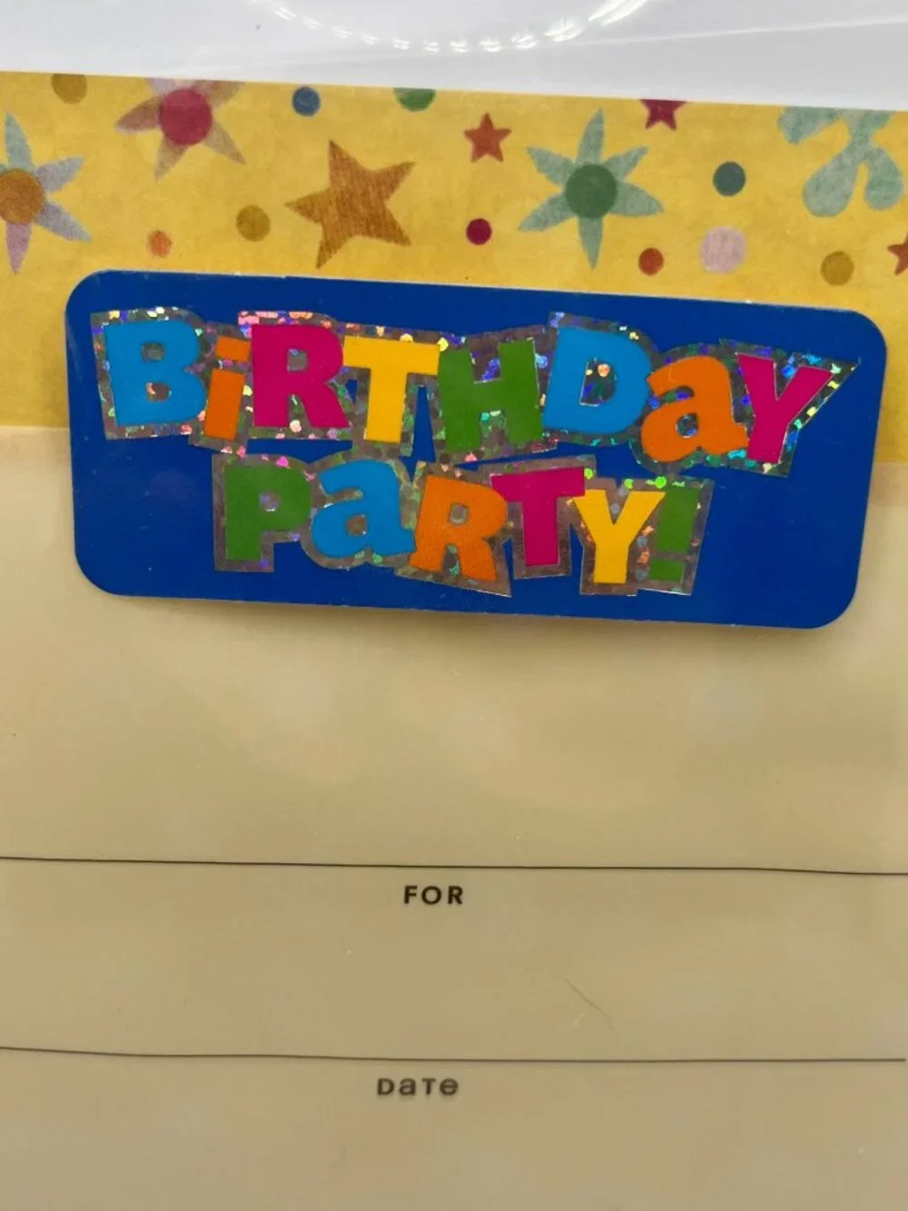 2 Boxes of 8 Vintage Hallmark Birthday Party Invitations stars yellow - printer